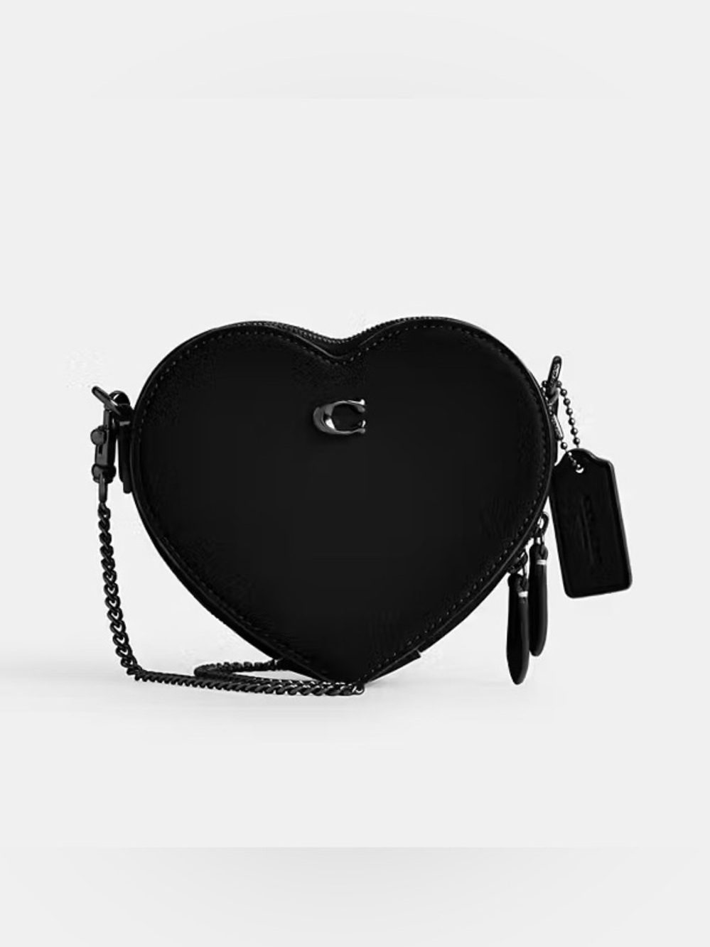 NWOT Coach Black Heart-Shaped Crossbody Bag -WILLING TO TRADE FOR ANOTHER BAG!